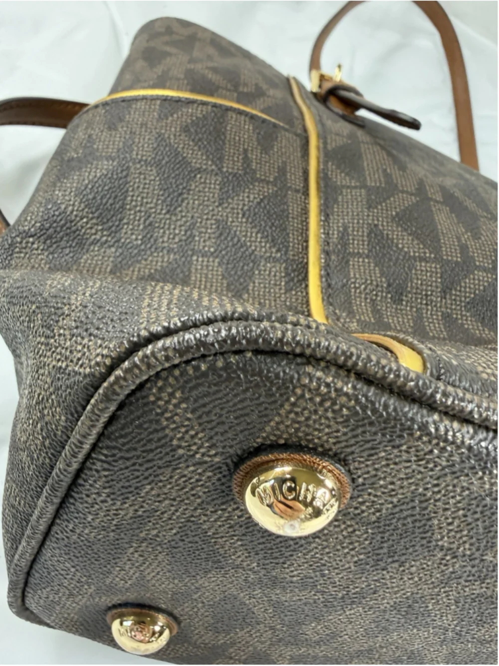 Michael Kors Jet Set East West Medium Tote Brown Signature Logo